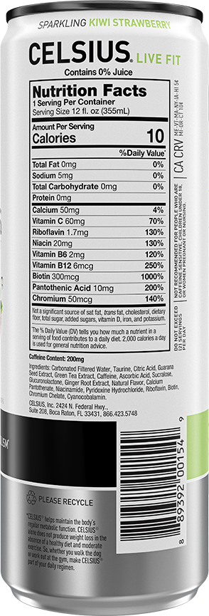 Sparkling Kiwi Strawberry – Product's Back Label