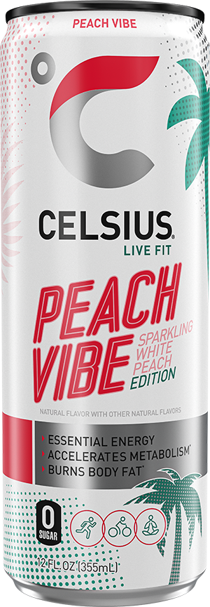 Sparkling Peach Vibe Can Label