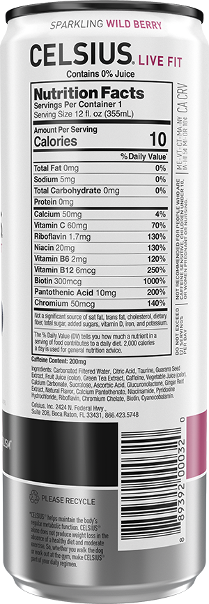 Sparkling Wild Berry – Product's Back Label
